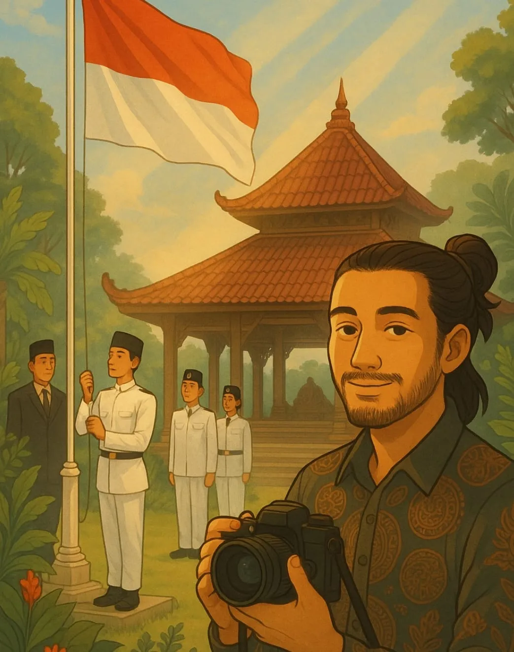 Kisah Karet Gelang dan Merah Putih Di lapang Pendopo Kuningan