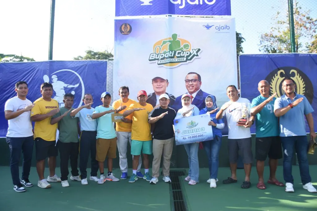 TC Melon Juara I Turnamen Tenis Bupati Cup X 2025, Bupati Dian Rachmat Tutup Resmi Gelaran Bergengsi Ini