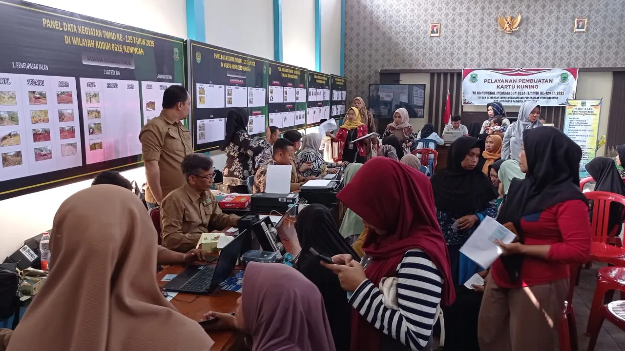 Hari Kedua TMMD 125, Layanan Publik Jemput Bola Diserbu Ratusan Warga Sindangjawa