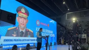 Kapolri Saat Memberikan Sambutan Di Rapimnas