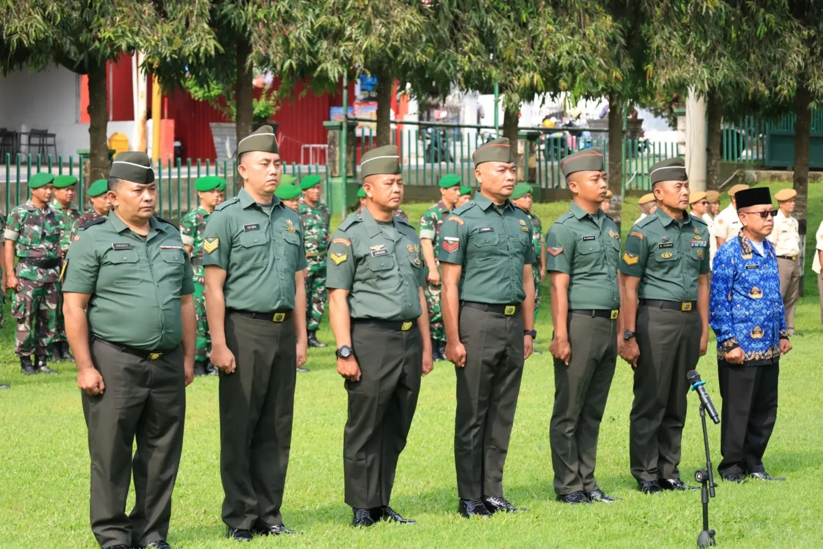 Acara Kenaikan Pangkat Di Kodim 0615 Kuningan
