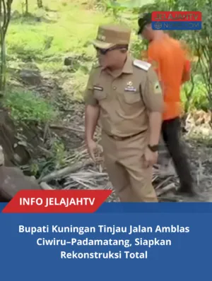 Bupati Tinjau Lokasi Pergeseran Tanah Di Ciwru