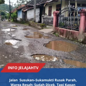 Jalan Susukan Sukamukti Perlu Perbaikan