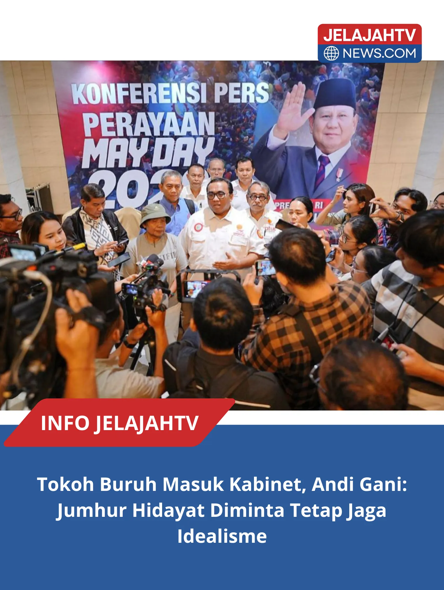 Presiden Kspsi Andi Gani Saat Jumpa Pers