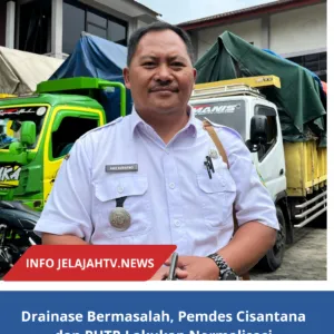 Drainase Bermasalah, Pemdes Cisantana dan PUTR Lakukan Normalisasi