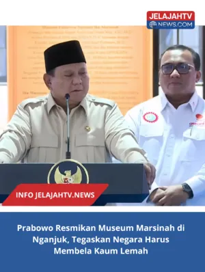 Prabowo Resmikan Museum Marsinah di Nganjuk, Tegaskan Negara Harus Membela Kaum Lemah