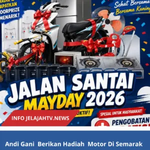 Andi Gani  Berikan Hadiah  Motor Di Semarak Jalan santai  Mayday Kuningan 2026