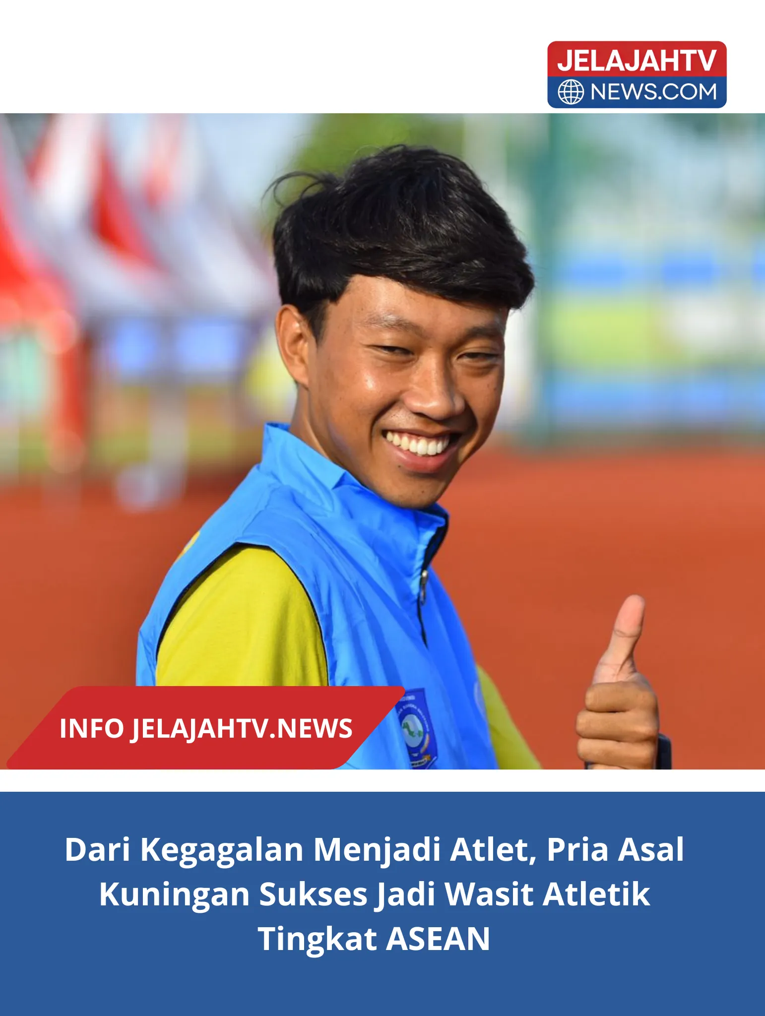 Dari Kegagalan Menjadi Atlet, Pria Asal Kuningan Sukses Jadi Wasit Atletik Tingkat ASEAN