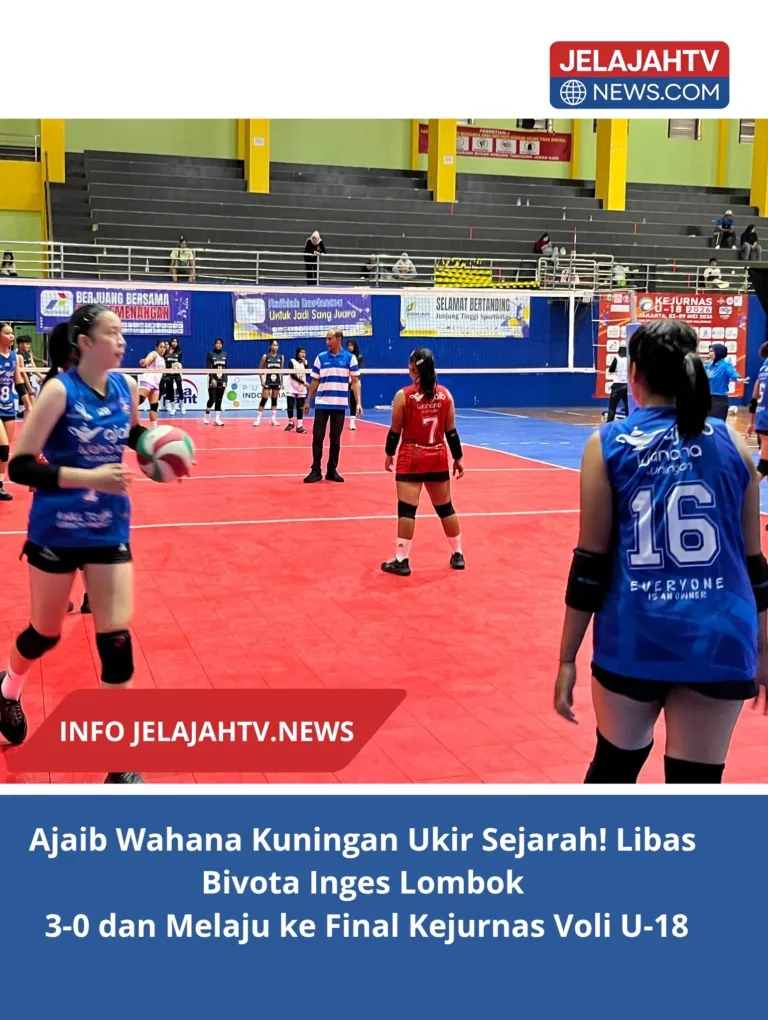 Ajaib Wahana Kuningan Ukir Sejarah! Libas Bivota Inges Lombok  3-0 dan Melaju ke Final Kejurnas Voli U-18