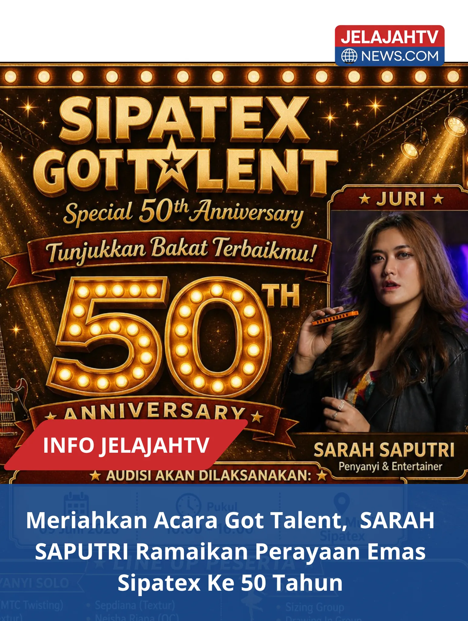 Penyanyi Musisi Harmonika Sarah Saputri
