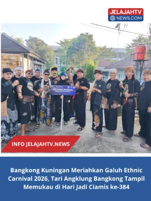 Bangkong Kuningan Meriahkan Galuh Ethnic Carnival 2026, Tari Angklung Bangkong Tampil Memukau di Hari Jadi Ciamis ke-384