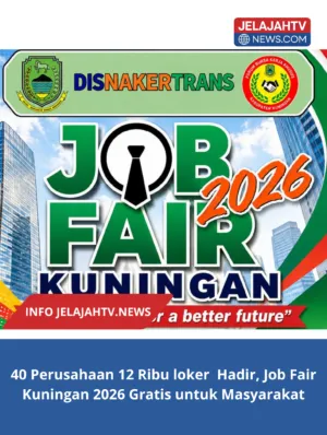 40 Perusahaan 12 Ribu loker  Hadir, Job Fair Kuningan 2026 Gratis untuk Masyarakat