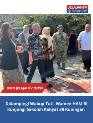 Didampingi Wabup Tuti, Wamen HAM RI Kunjungi Sekolah Rakyat 38 Kuningan dan Beri Motivasi Generasi Penerus Bangsa