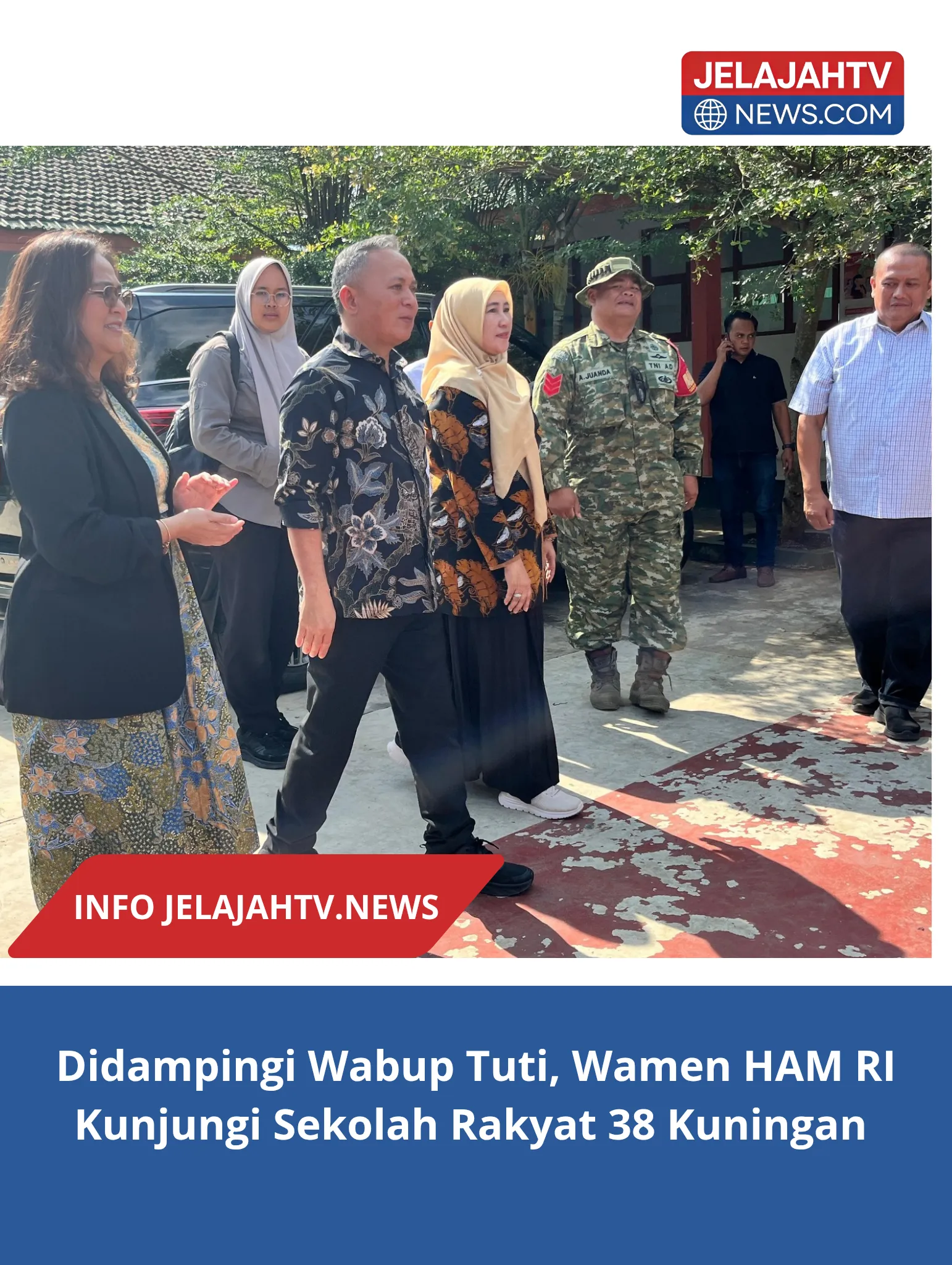 Didampingi Wabup Tuti, Wamen HAM RI Kunjungi Sekolah Rakyat 38 Kuningan dan Beri Motivasi Generasi Penerus Bangsa