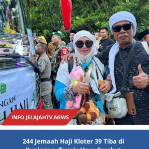 244 Jemaah Haji Kloter 39 Tiba di Kuningan, Tangis Haru Sambut Kepulangan Tamu Allah