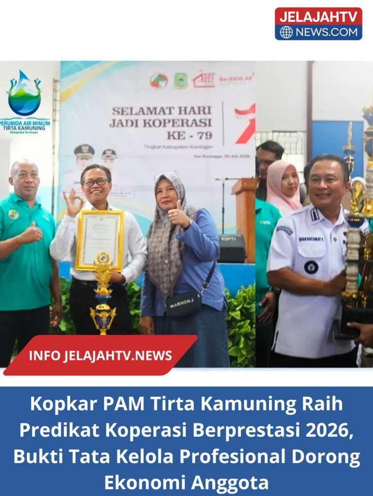 Kopkar PAM Tirta Kamuning Raih Predikat Koperasi Berprestasi 2026, Bukti Tata Kelola Profesional Dorong Ekonomi Anggota