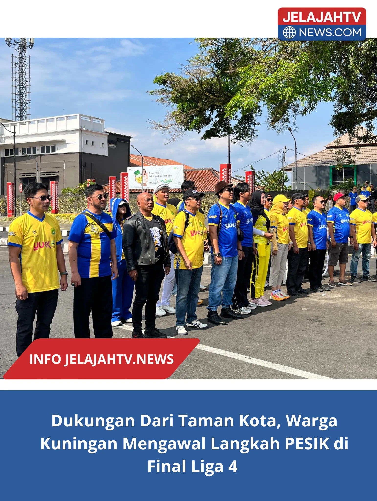 Dukungan Dari Taman Kota, Warga Kuningan Mengawal Langkah PESIK di Final Liga 4