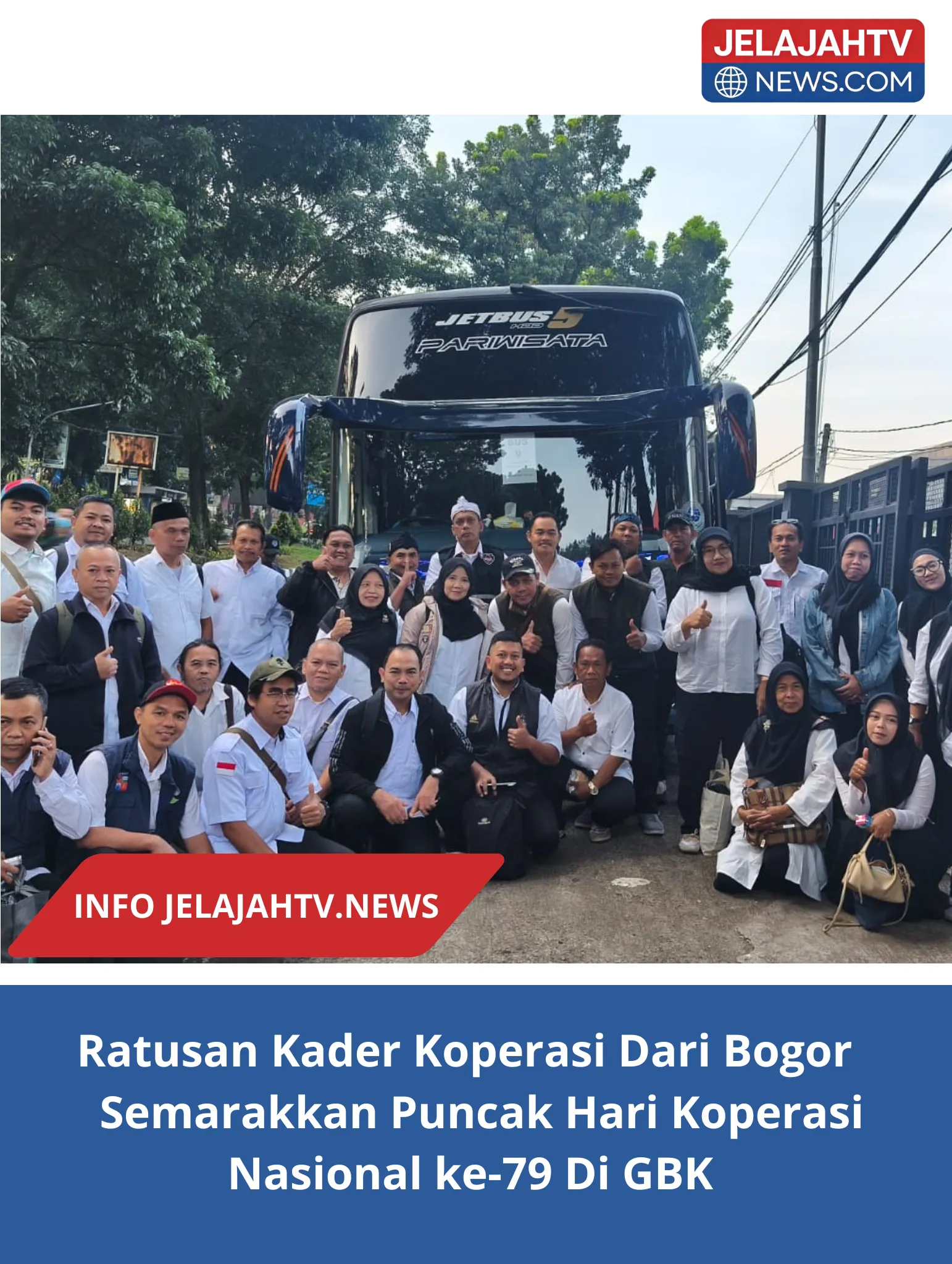 Ratusan Kader Koperasi Dari Bogor   Semarakkan Puncak Hari Koperasi Nasional ke-79 Di GBK