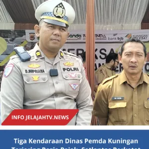 Tiga Kendaraan Dinas Pemda Kuningan Terjaring Razia Pajak, Satlantas Perketat Penindakan Tanpa pilih Bulu