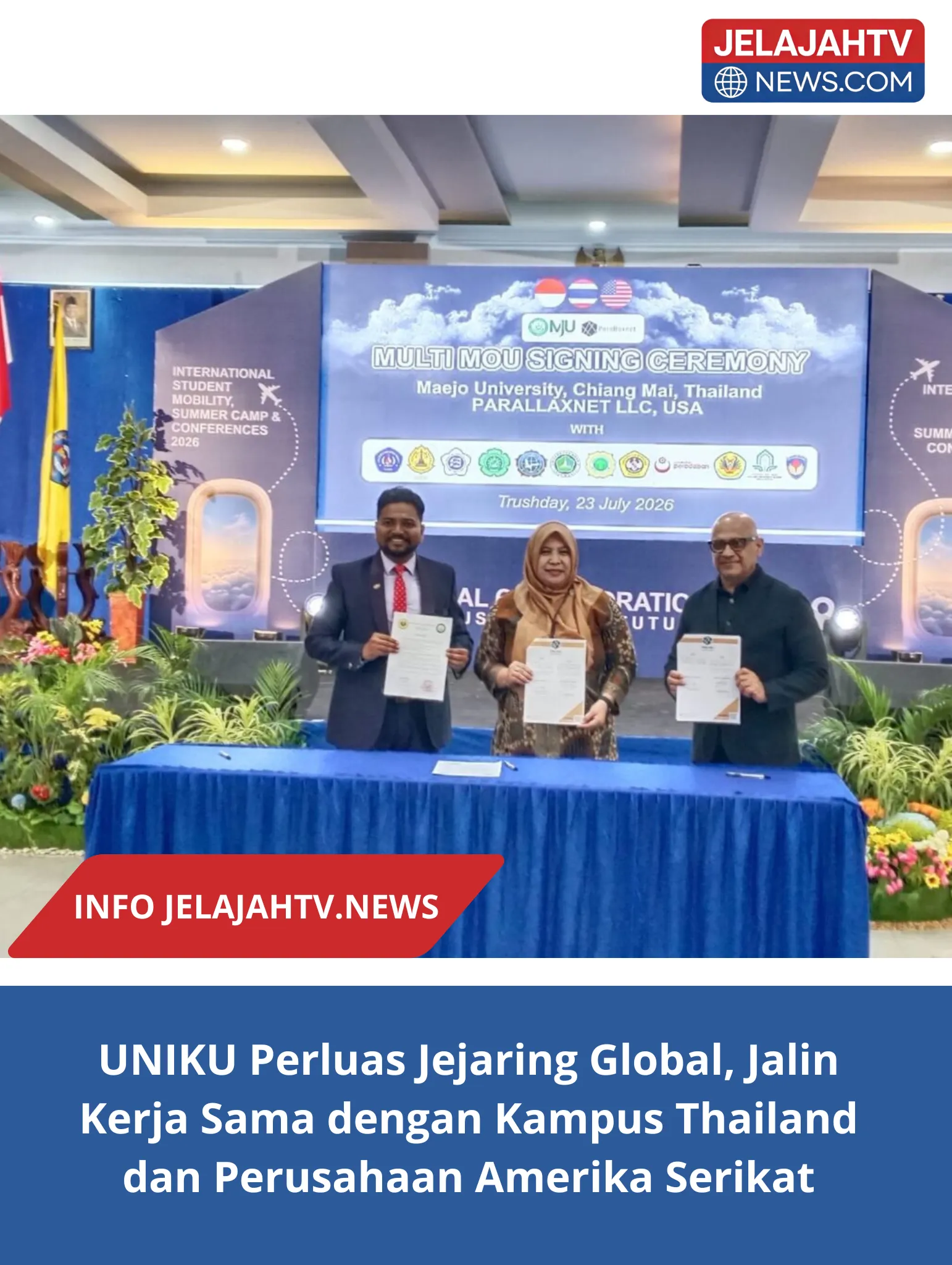 UNIKU Perluas Jejaring Global, Jalin Kerja Sama dengan Kampus Thailand dan Perusahaan Amerika Serikat