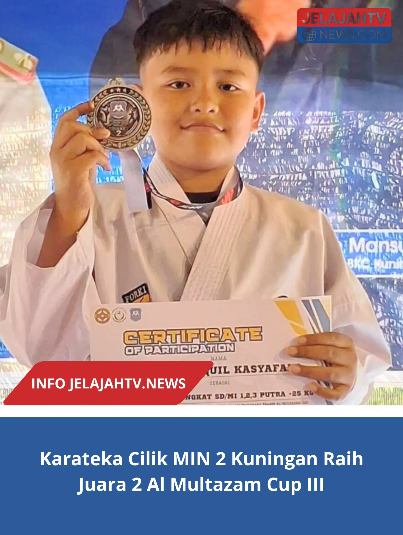 Karateka Cilik MIN 2 Kuningan Raih Juara 2 Al Multazam Cup III