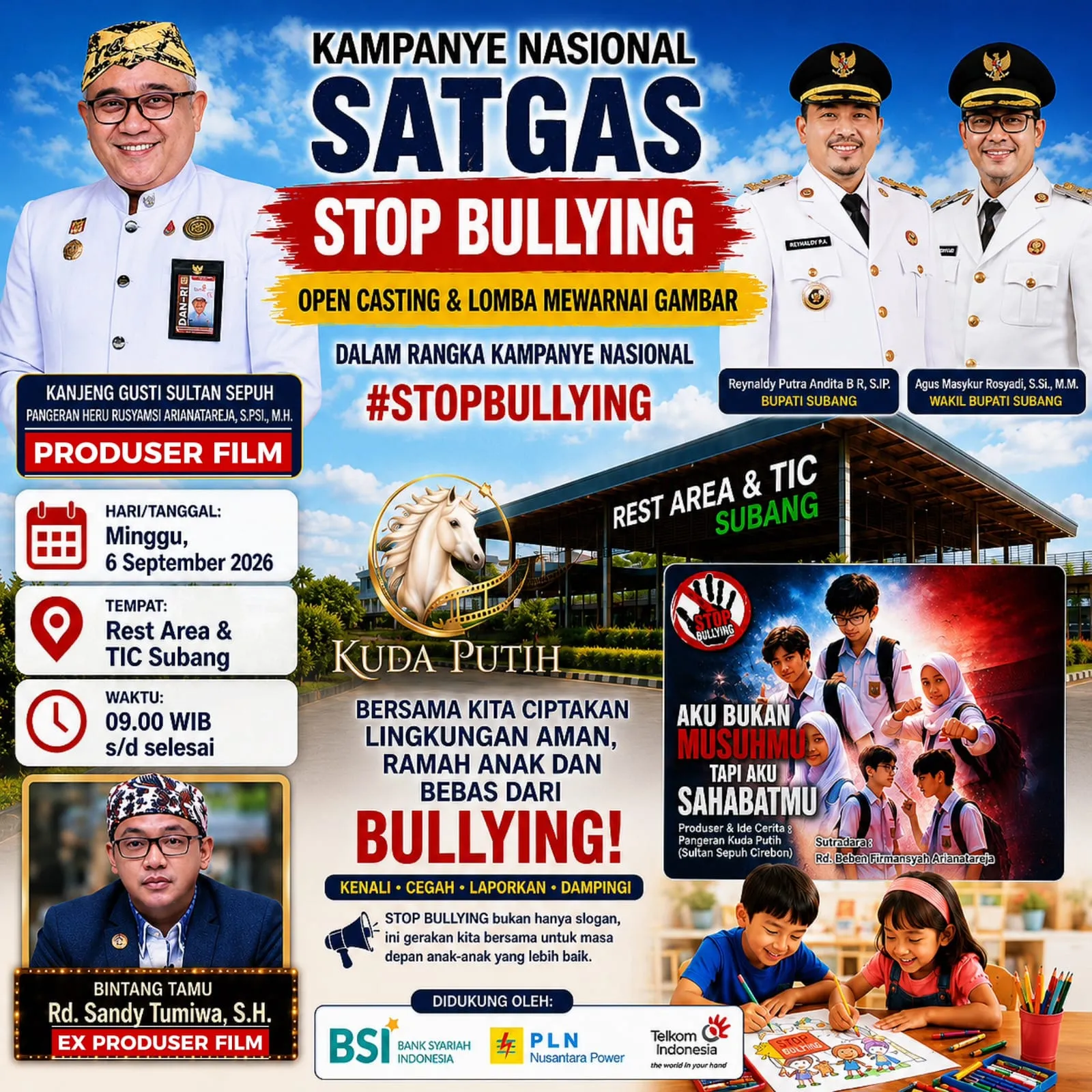 Open Casting dan Kampanye Nasional Stop Bullying Hadir Di Kota Subang Jawa Barat