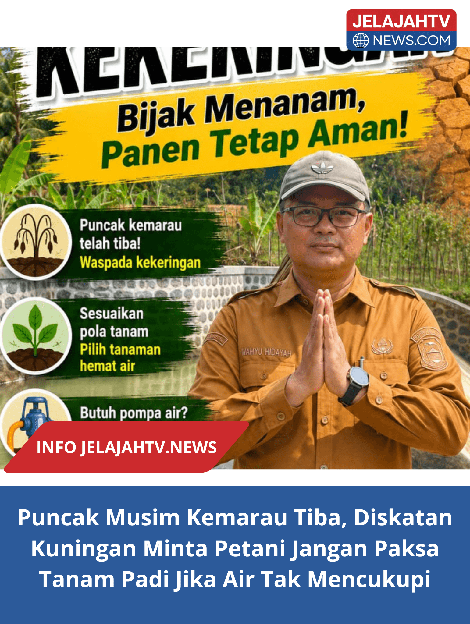 Puncak Musim Kemarau Tiba, Diskatan Kuningan Minta Petani Jangan Paksa Tanam Padi Jika Air Tak Mencukupi