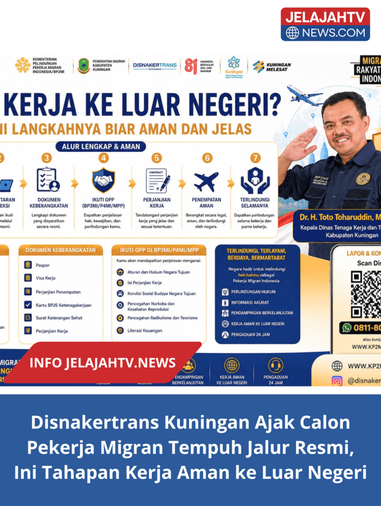 Disnakertrans Kuningan Ajak Calon Pekerja Migran Tempuh Jalur Resmi, Ini Tahapan Kerja Aman ke Luar Negeri