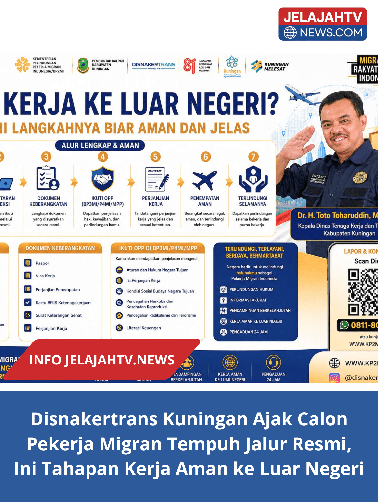 Disnakertrans Kuningan Ajak Calon Pekerja Migran Tempuh Jalur Resmi, Ini Tahapan Kerja Aman ke Luar Negeri