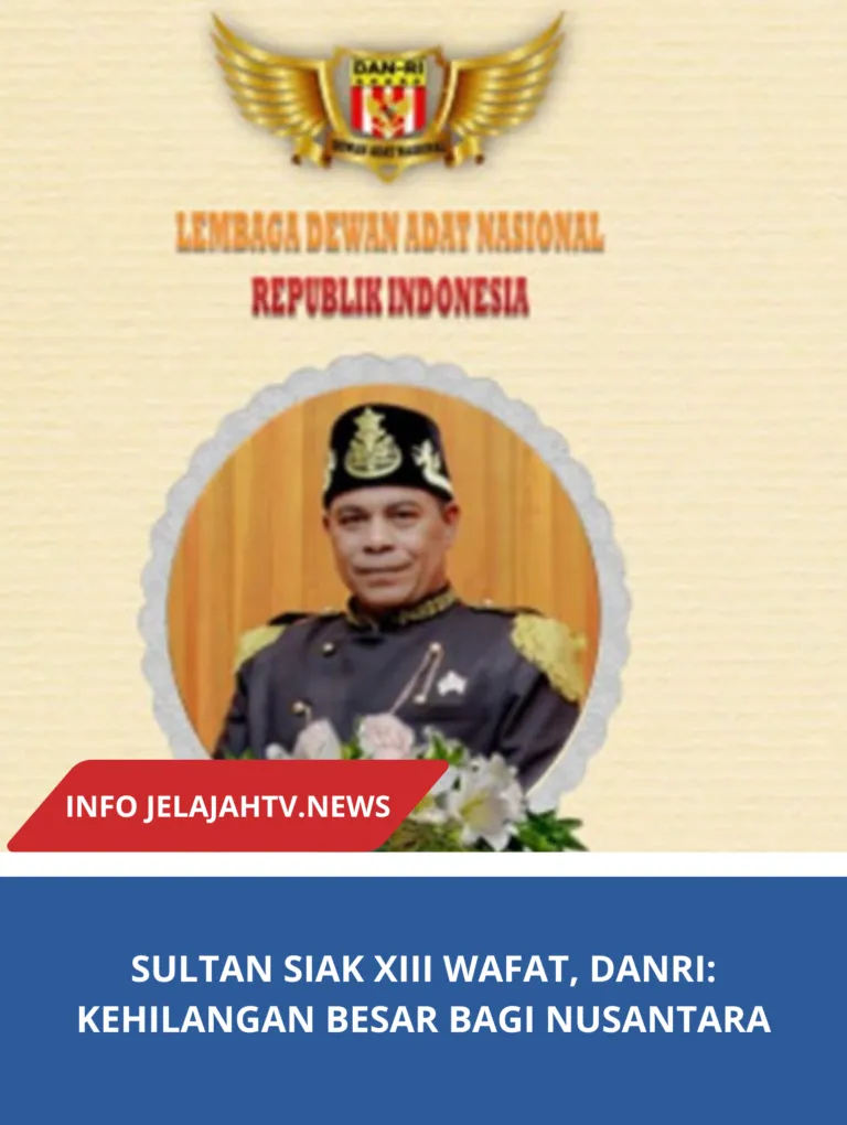 Sultan Siak XIII Wafat, DANRI : Kehilangan Besar Bagi Nusantara