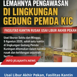 Usai Libur Akhir Pekan, Fasilitas Kantin Pemda Kuningan Ditemukan Rusak
