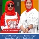 Dharma Wanita Persatuan Bank Kuningan Semarakan HUT RI 81 dan Hari Jadi Kuningan ke-528 dengan Senam Bersama dan Perlombaan