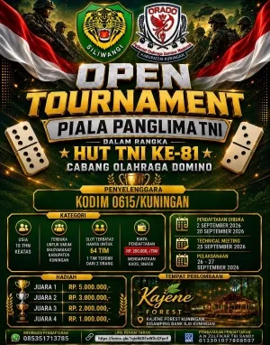 Kodim 0615 Kuningan Siap Sukseskan Open Tournament Domino HUT ke 81 TNI 2026