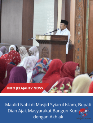 Maulid Nabi di Masjid Syiarul Islam, Bupati Dian Ajak Masyarakat Bangun Kuningan dengan Akhlak