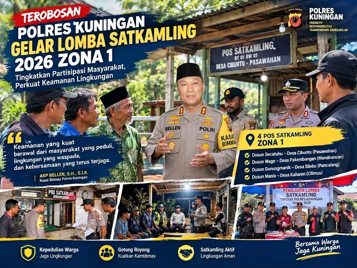Bangun Keamanan dari Desa, Polres Kuningan Perkuat Peran Satkamling
