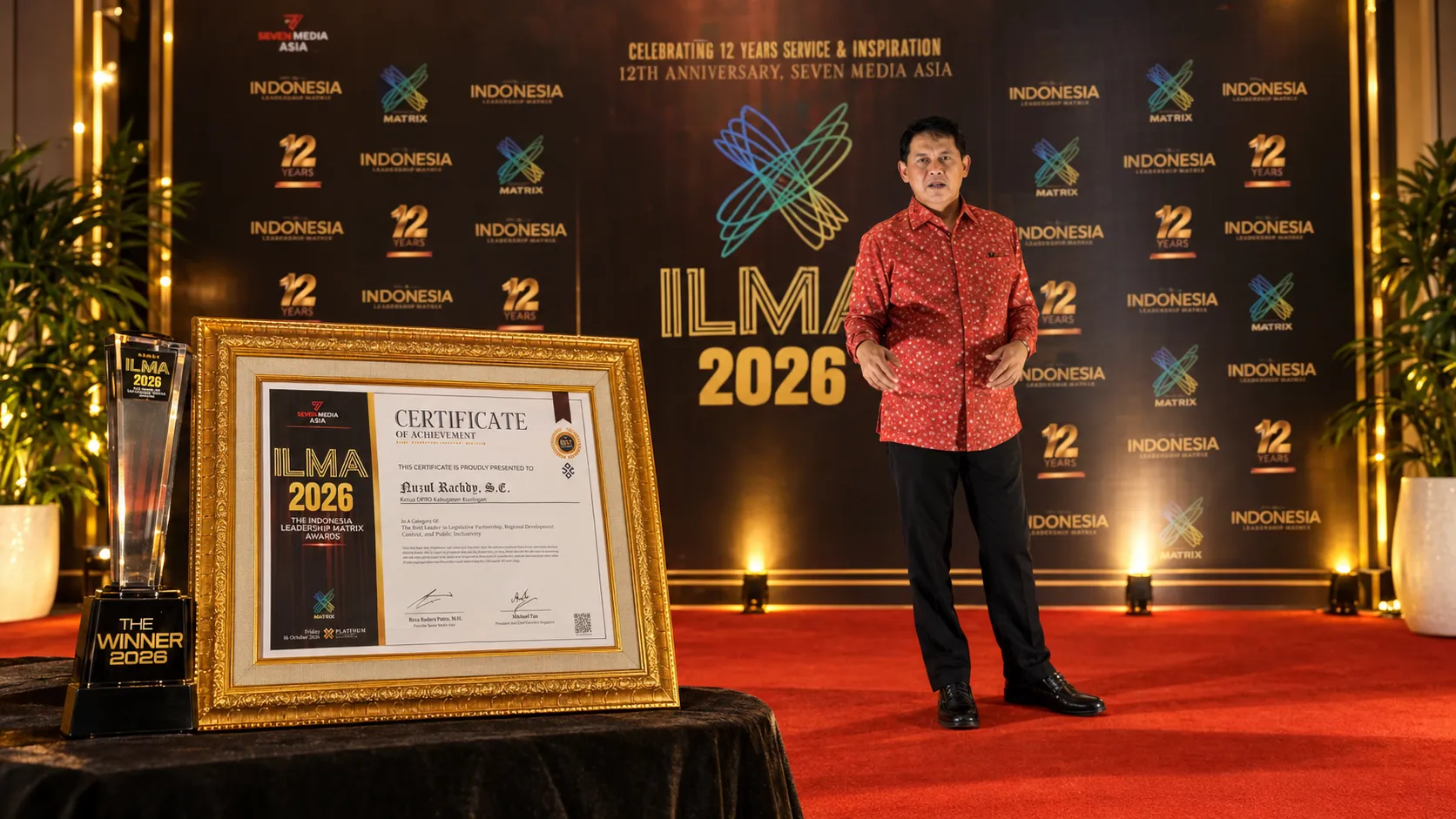Nuzul Rachdy Raih Penghargaan Pemimpin Legislatif Terbaik 2026