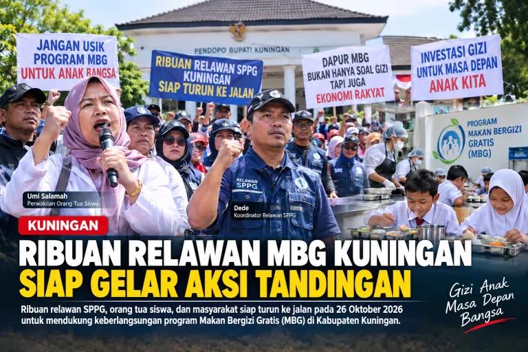 Ribuan Relawan MBG Kuningan Siap Gelar Aksi Tandingan