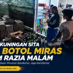 Polres Kuningan Sita 1.708 Botol Miras dalam Razia Malam