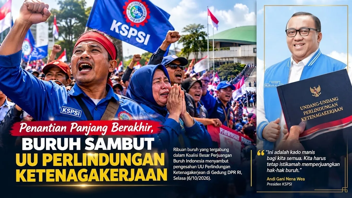 Andi Gani : Penantian Panjang Berakhir, Buruh Sambut UU Perlindungan Ketenagakerjaan